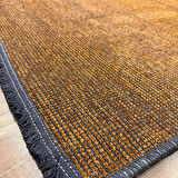 Hoom Rugs Kilim Turuncu Kaymaz Tabanlı Yıkanabilir Düz Renk Halı