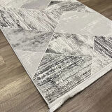 Hoom Rugs Zenith 1033 Mikrofiber Kaymaz Taban Yıkanabilir Antibakteriyel Modern Gri Halı