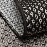 Eko Halı Mono MNO 01 Dark Grey Kaymaz Tabanlı Kilim