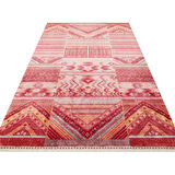 Hoom Rugs Nepal ZR 18 Yün Viskon Tensel Kırmızı Multy Otantik Uşak Desenli Halı