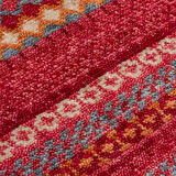 Hoom Rugs Nepal ZR 18 Yün Viskon Tensel Kırmızı Multy Otantik Uşak Desenli Halı