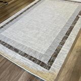 İpek Mekik Halı Gordion 16157 Krem Bej Modern Salon Halısı