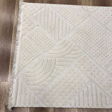 Hoom Rugs Mind 1119 Krem Modern İskandinav Kaymaz Taban Halı