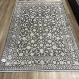 Hoom Rugs Elegant 006 Antrasit Vizon Doğal Elyaf Yansımalı Klasik Desenli Salon Halısı