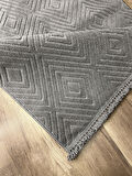 Hoom Rugs Prag 9210 Koyu Gri Modern Makina Halısı