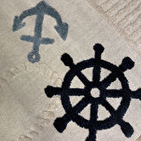 Hoom Rugs Kids Açık Renk Gemici Desenli Antibakteriyel & Kolay Temizlenebilir Çocuk Halısı