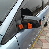 Sts Oto Aksesuar Ford Focus 2  2009-2012 Uyumlu Makyajsız Batman Yarasa Ayna Kapağı Piano Black Abs Plastik