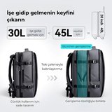 Mark Ryden Super Genişletilebilir Çoklu Bölmeli Laptop Giysi Sırt Çantası G1_MR9822_KR07 Ⅱ (Gri)