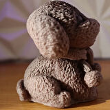 Uretti - Ayşe 7362 - El Yapımı Sevimli Köpek Mum - 8 x 8 cm