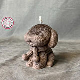 Uretti - Ayşe 7362 - El Yapımı Sevimli Köpek Mum - 8 x 8 cm