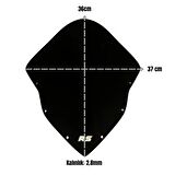 Bajaj RS 200 2015-2024 Uyumlu Ön Cam Siyah