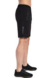 Crozwise 3190-10 Siyah Beden XL Armürlü Likralı Astarsız Erkek Spor Şort
