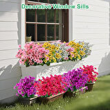 12li Set Yapay Çiçek Sazlı Mine Karışık Renk 5 Dallı 33cm 