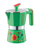 Pedrini Frida Kahlo - 3 Cup Moka Pot Yeşil