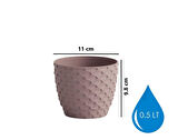 Omnipazar SO-KAP1 Kapadokya Dekoratif Plastik Saksı 0.5 Litre No 1 