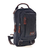 Ççs London 31184 Kanvas Çapraz Omuz Çantası Siyah