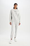 DeFactoFit NBA Los Angeles Lakers Oversize Geniş Kalıp Bisiklet Yaka Sweatshirt C8103AX24AUGR519