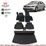 Volkswagen Jetta Paspas Bagaj Havuzu 2011 2019 Arası 3D Wöller Ultraflex Set