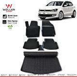 Volkswagen Polo Paspas Bagaj Havuzu 6R 2010 2017 3D Wöller Ultraflex Set