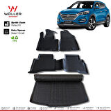 Hyundai Tucson Paspas Bagaj Havuzu 2016 2021 Arası Uyumlu 3D Wöller Ultraflex Set