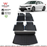 Honda Civic Fe1 Paspas Bagaj Havuzu Set 2022 Sonrası 3d Ultraflex Set