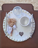 Fascination Gümüş İncili Söz Nişan Tepsisi