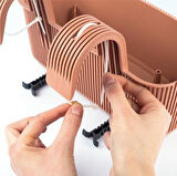 Omnipazar KRS-249 Plastik Pera Askılı Balkon Saksı 3.2 Lt Krem 5 Adet