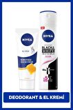 Nivea Kadın Sprey Deodorant Black&white 150ml Ve Nemlendirici Koruyucu El Bakım Kremi 75ml