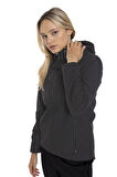Crozwise Antrasit Kadın Su Geçirmez Softshell Outdoor Mont / Ceket - 5037-06