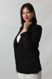 1905 Siyah Kadın Büyük Beden Blazer Ceket