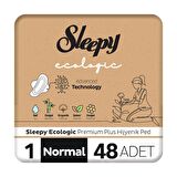 Sleepy Ecologic Premium Plus Normal Hijyenik Ped 48 Adet
