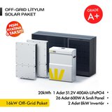 16kW Off-Grid Solar Paket - LiFePO4 Batarya/Inverter/Solar Panel  