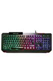 RGB Işıklı Türkçe Q Kablolu Gaming Klavye Konfulon V2