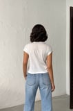 Kadın Somon V Yaka Kısa Basic T-Shirt NJ138