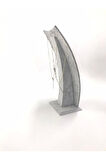 Yerli Üretim Dubai Model Süet Kumaş Gri Renk 25/12 Cm Kolye -zincir Ayaklı Stand