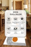 Beyaz Mutfak Tezgah Önü Yıkanabilir Dijital Baskılı Halı
