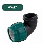 POELSAN KABLİN DİŞİ DİRSEK 63x2" SULAMA BORUSU BAĞLANTI MALZEMELERİ