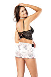 HotFlirt NL 3530 Dantel İşlemeli Şortlu Takım ÇOK RENKLİ