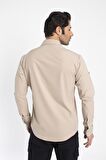 Crozwise Outdoor - Erkek Bej Spor Gömlek - 7132-02
