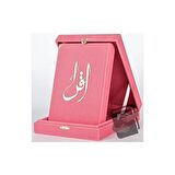 Kuranı Kerim Orta Boy Kadife Kutulu Pembe