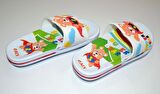 ERKEK ÇOCUK SUPER BEAR YAZILI AYICIK RESİMLİ BEYAZ RENK EVA TERLİK
