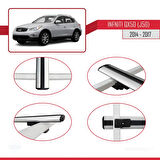 Infiniti QX50 (J50) 2014-2017 Arası ile Uyumlu BASIC Model Ara Atkı Tavan Barı Gri 2 Adet