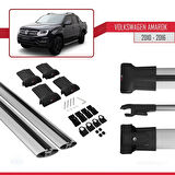 Volkswagen Amarok (2F) Pre-Facelift 2010-2016 Arası ile Uyumlu FLY Model Ara Atkı Tavan Barı Gri 2 Adet