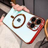  İphone 11 Pro - Renkli - Clear Case - Magsafe - Mercekli