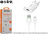 S-Link SL-EC12M Micro USB Hızlı Şarj Aleti Beyaz