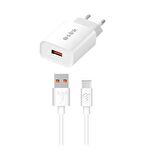 S-Link SL-EC12M Micro USB Hızlı Şarj Aleti Beyaz