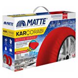 Matte Kar Çorabı 245/40 R18 Kar Zinciri Muadili Large Kırmızı