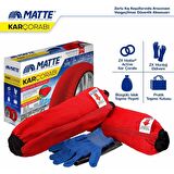 Matte Kar Çorabı 245/40 R18 Kar Zinciri Muadili Large Kırmızı
