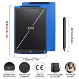 T12 Siyah Writing Tablet Lcd 12 Inç Dijital Kalemli Çizim Yazı Tahtası