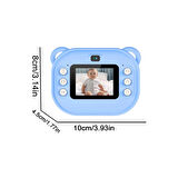 Dijital Video Kayıt Fotoğraf Çocuk Kamerası Anlık Termal Resim Kağıt Baskılı